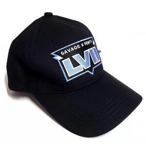 Savage Fenty Cap Hat Black Blue Limited Edition‎ Super Bowl LVII Adjustable NWOT